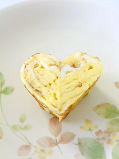 ハートの卵焼き♡-レシピのメイン写真
