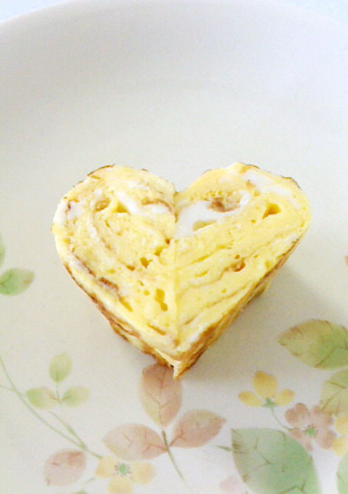 ハートの卵焼き♡-レシピのメイン写真