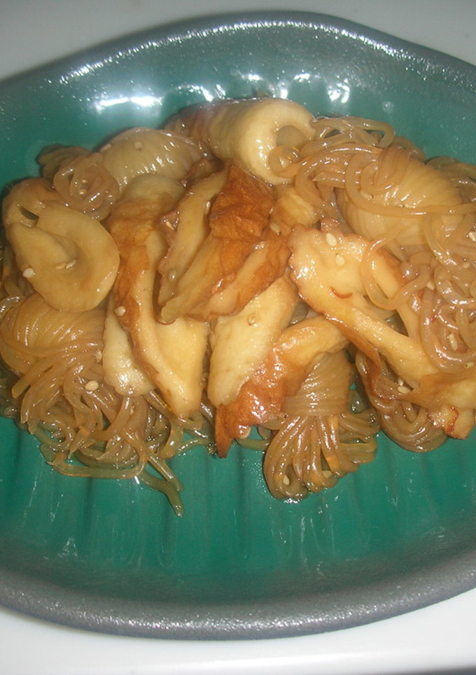 簡単！しらたきと竹輪の甘辛炒め煮-レシピのメイン写真