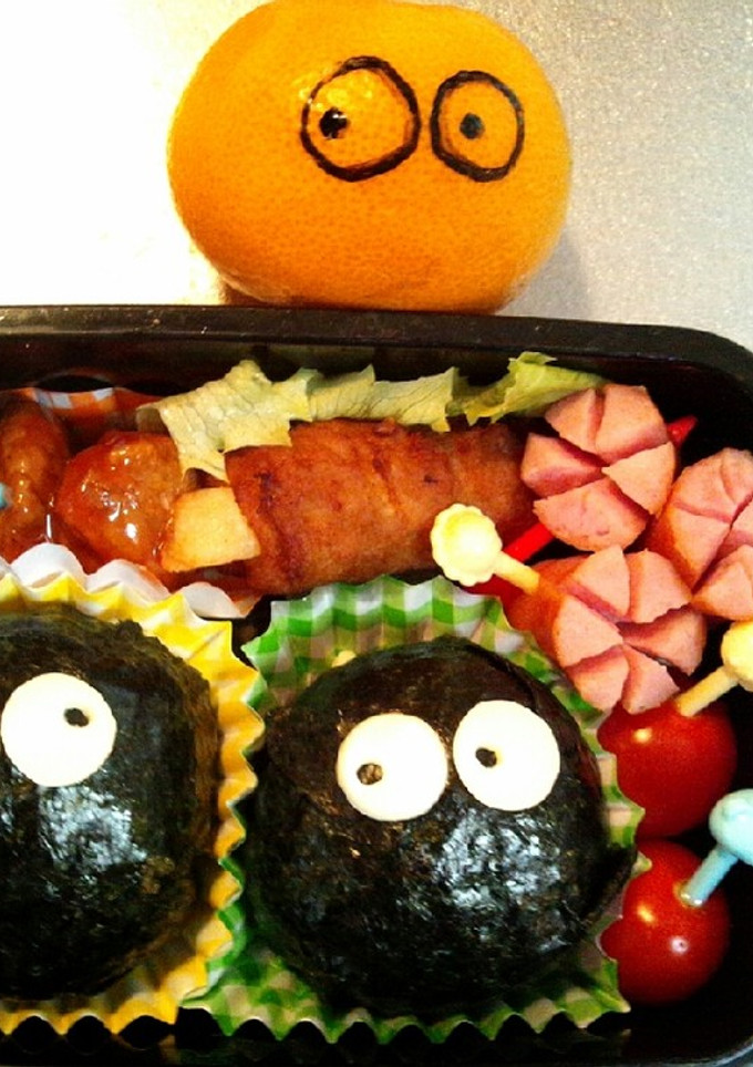キャラ弁 まっくろくろすけ 簡単　-レシピのメイン写真