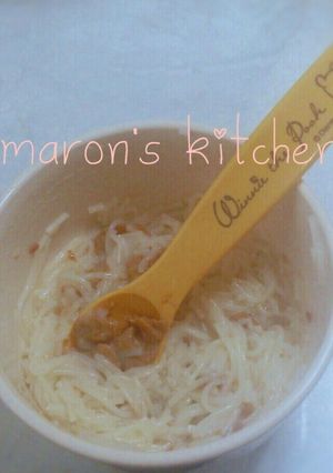 《離乳食中期》納豆ソーメン-レシピのメイン写真