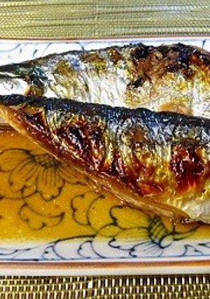 焼き秋刀魚の肝醤油浸し-レシピのメイン写真