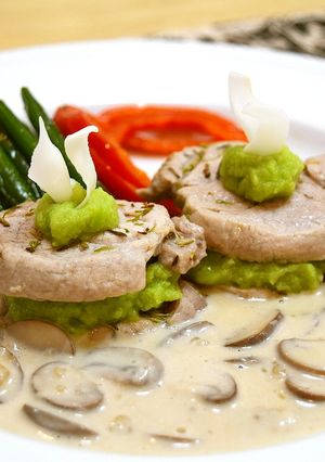 豚フィレ肉とそら豆のミルフィーユ仕立て♪-レシピのメイン写真