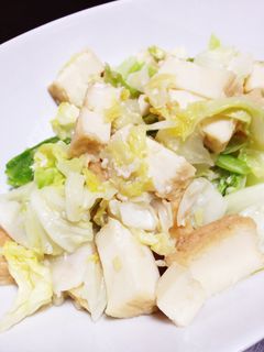 塩麹だけ♪キャベツと厚揚げ-レシピのメイン写真
