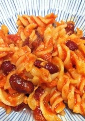 基本の完熟トマトソースとお豆のマカロニ-レシピのメイン写真