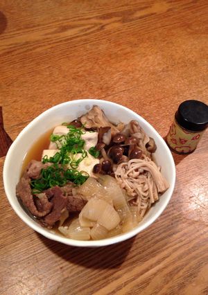 きのこたっぷり肉豆腐-レシピのメイン写真