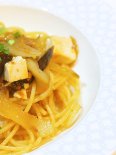 簡単便利で美味しい!麻婆豆腐パスタ-レシピのメイン写真