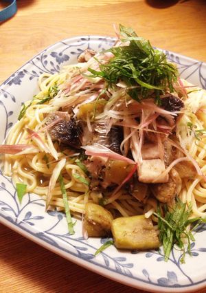 秋刀魚と秋茄子のあっさりパスタ-レシピのメイン写真