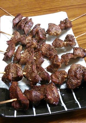 塩でカシラ、ハツ。-レシピのメイン写真