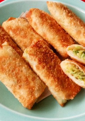 ひき肉とキャベツのチーズ春巻きカレー風味-レシピのメイン写真