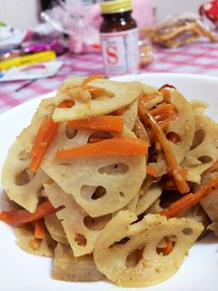 れんこんとこんにゃくのきんぴら♡-レシピのメイン写真