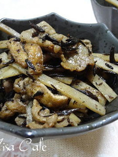 ゴボウ豚肉入りひじき-レシピのメイン写真