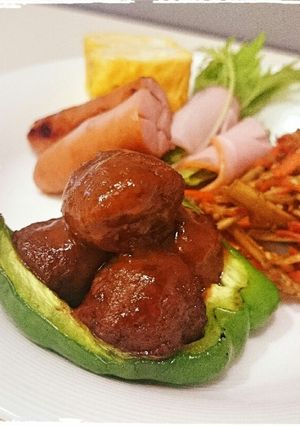 ピーマンの3番目に美味しい食べ方。肉のせ-レシピのメイン写真