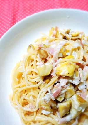 意外な美味しさ♡栗のクリームパスタ♪-レシピのメイン写真