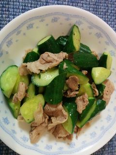 ☆胡瓜と豚肉のさっぱり炒め☆-レシピのメイン写真