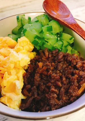 簡単♡三色そぼろ丼-レシピのメイン写真