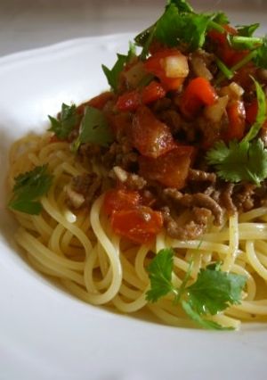 ひき肉のスパゲティー＊メキシカン風味-レシピのメイン写真