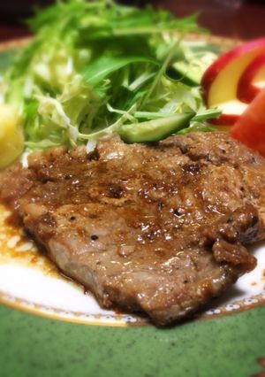 冷めても柔らかシャリアピンポークステーキ-レシピのメイン写真