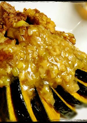 学校給食で大人気かぼちゃのネギソース-レシピのメイン写真