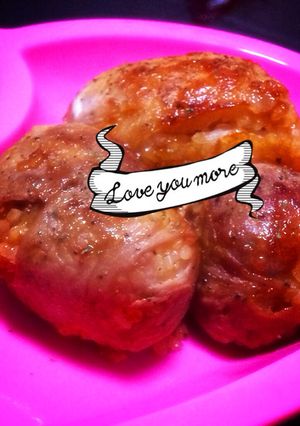 簡単ガッツリ肉巻きおにぎり！-レシピのメイン写真