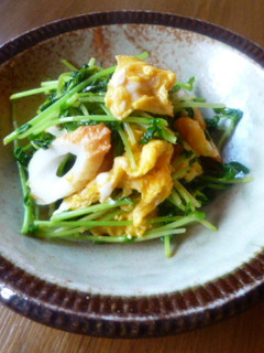 豆苗とちくわの玉子炒め♪-レシピのメイン写真