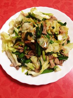 キャベツとニラの中華風炒め-レシピのメイン写真