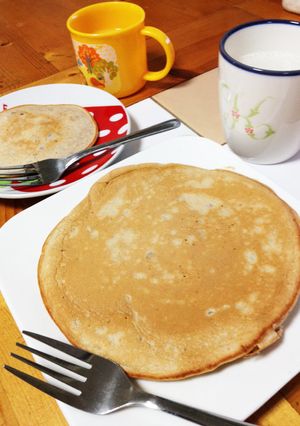 秋の贅沢☆*:.栗の渋皮煮ホットケーキ-レシピのメイン写真