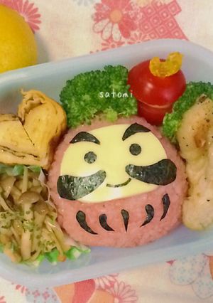 必勝！ダルマ キャラ弁☆-レシピのメイン写真
