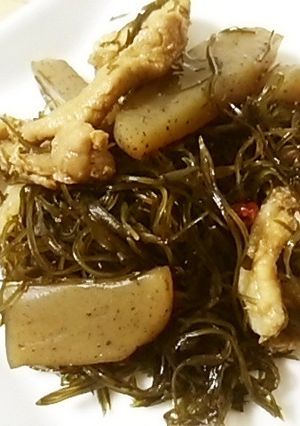 箸やすめ♪刻み昆布と豚肉のピリ辛炒め煮-レシピのメイン写真