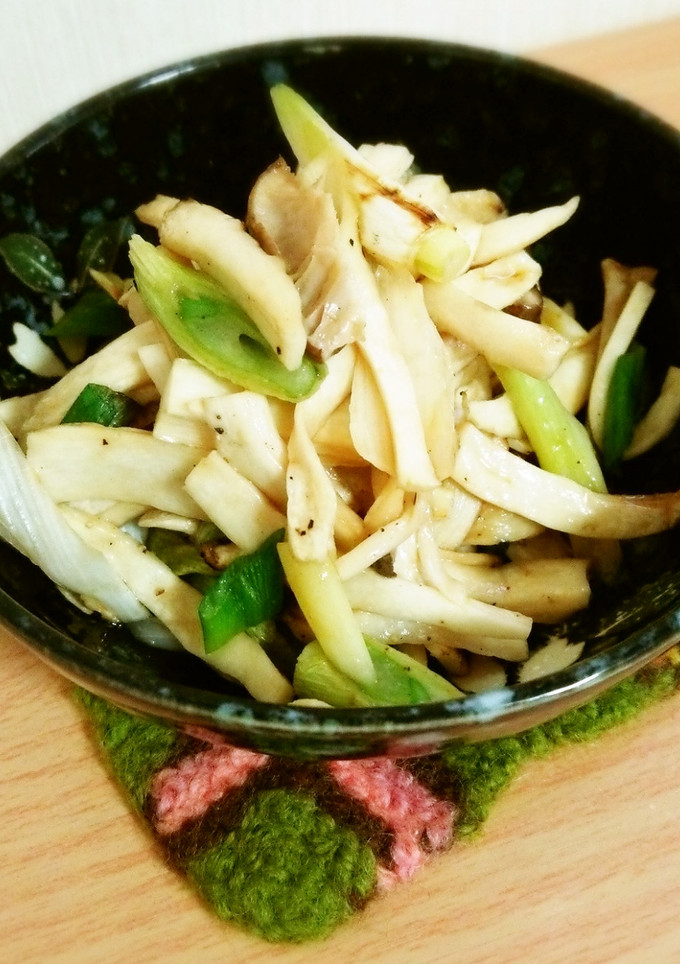 焼きエリンギとねぎの和え物-レシピのメイン写真