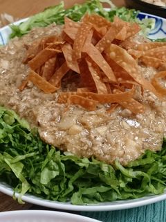 鶏挽肉と筍、椎茸のレタス包み『プースン』-レシピのメイン写真