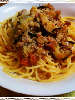 茄子のミートソーススパゲティ-レシピのメイン写真