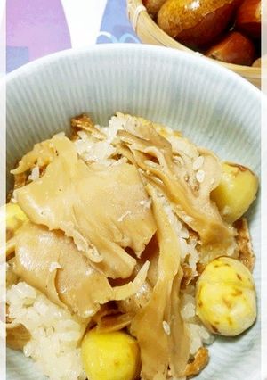 天高く❁うますぎる『舞茸と栗のおこわ』-レシピのメイン写真