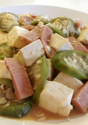 簡単☆ナーベラーンブシ(ヘチマ)味噌炒煮-レシピのメイン写真
