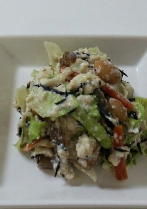ひじき煮リメイク～ひじき豆腐サラダ-レシピのメイン写真
