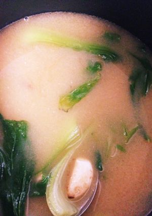 ☆焼きニンニクと青梗菜の味噌汁☆-レシピのメイン写真