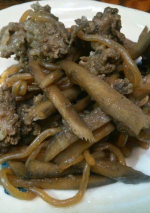 ゴボウと肉とこんにゃくの佃煮-レシピのメイン写真