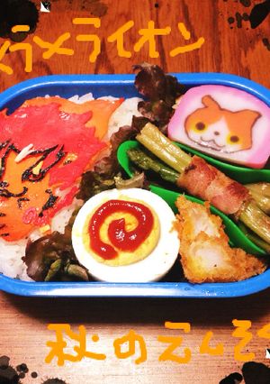 キャラ弁★妖怪ウォッチ・メラメライオン-レシピのメイン写真