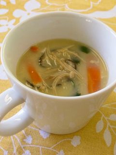 キノコたっぷり中華風スープ-レシピのメイン写真