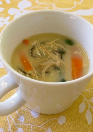 キノコたっぷり中華風スープ-レシピのメイン写真
