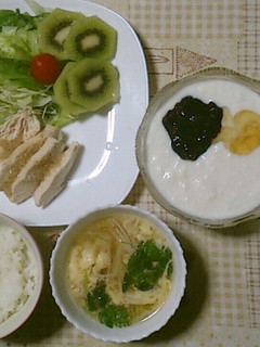 ちゃちゃっと茹で鶏プラスかきたま汁-レシピのメイン写真