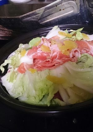 簡単激ウマ！白菜と豚肉の塩レモンタジン！-レシピのメイン写真