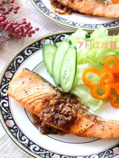 塩レモン&醤油バターソース★鮭のムニエル-レシピのメイン写真