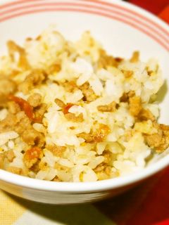 肉味噌そぼろ梅ごはん♪-レシピのメイン写真