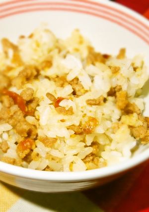 肉味噌そぼろ梅ごはん♪-レシピのメイン写真