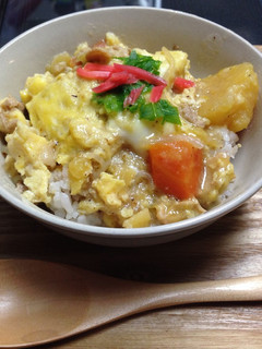 レンジで簡単☆肉じゃが丼〜親子丼風〜-レシピのメイン写真
