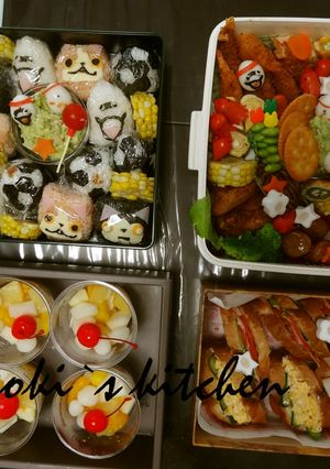H26年度　運動会お弁当　妖怪ウォッチ版-レシピのメイン写真