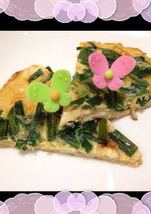 運動会お弁当に簡単『ニラ玉子焼き』おかず-レシピのメイン写真