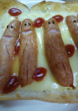 ソーセー人のいるチーズトースト-レシピのメイン写真