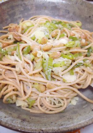 早い安い美味い☆ネギ塩レモン納豆パスタ☆-レシピのメイン写真